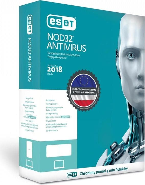 ESET NOD32 Antivirus 3-Desktop, 1 year Base Antivirus