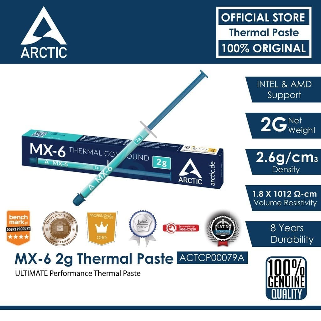 Arctic 2g MX-6 Ultimate Thermal cooling paste 2gr. gray