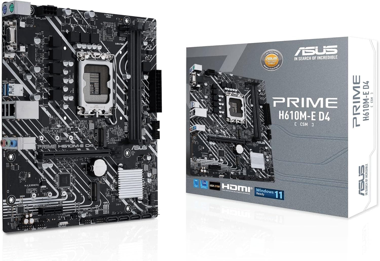 Asus Prime H610M-E D4-CSM iH610 1700s DDR4 ready