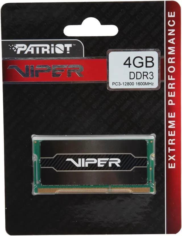 Patriot 4Gb (PSD34G1600Լ2S) DDR3 4Gb 1600 MT/s 204pin