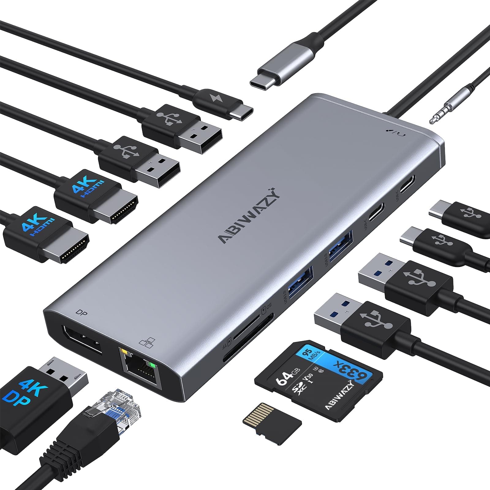 Type-C multiport adapter Type-C multiport adapter USB 3.2 Type-C to HDMI Adapter and Multiport HUB